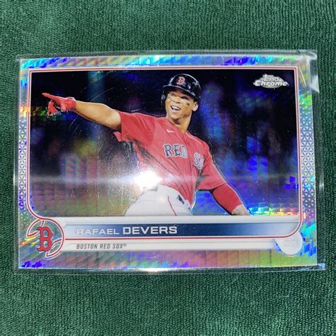 2022 Topps Chrome 171 Rafael Devers Prism Refractor Red Sox EBay