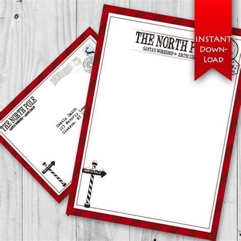 Editable Letter From Santa Claus Santa Letterhead North Pole Etsy