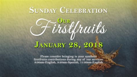 Our Firstfruits Sunday Celebration We Are The Cityline Church