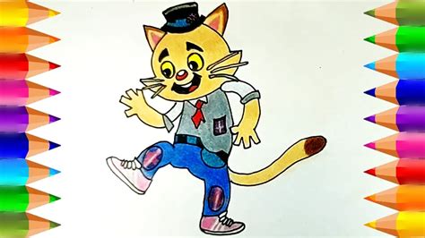 C Mo Dibujar Y Colorear Al Se Or Don Gato De Michi Guau Bailando