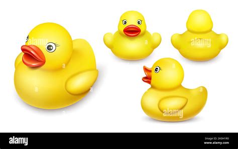 Conjunto De Patos De Caucho Amarillo En Diferentes Ngulos De Primer