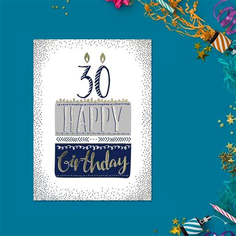 Velvet Happy 30th Birthday Card