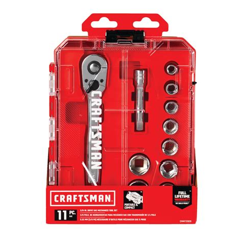 3/8-in Drive SAE Socket Set With Ratchet (11 pc) | CRAFTSMAN