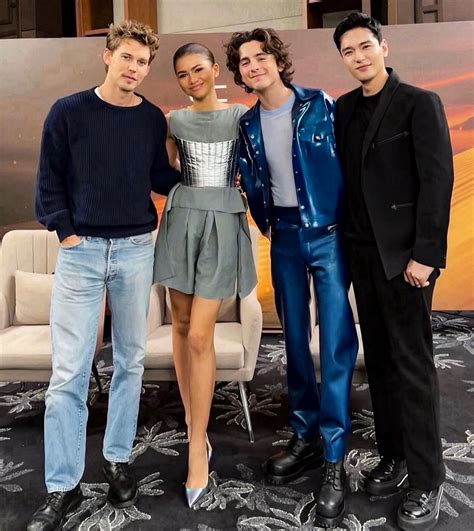 Timoth E Chalamet Austin Butler And Zendaya Dune Part Two Premiere