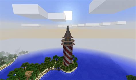 Leuchtturm Mit Schr Gem Streifenmuster In Minecraft Bauen Minecraft