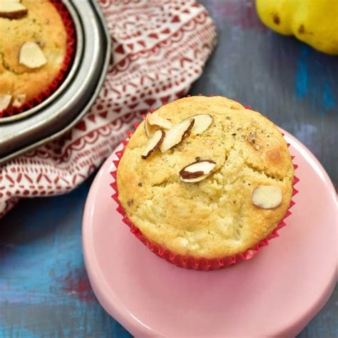 Pear Almond Muffins - Zesty South Indian Kitchen