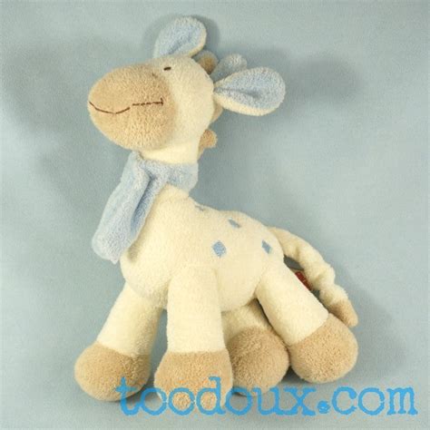 Toodoux Sp Cialiste En Sos Doudou Nicotoy Girafe Beige Et Bleu