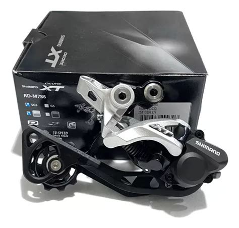 Câmbio Traseiro Shimano Deore Xt Rd m786 Sgs 10v Prata Parcelamento