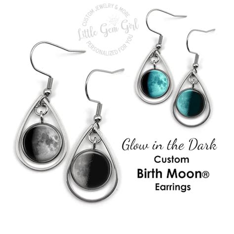 Moon Phase Earrings Etsy