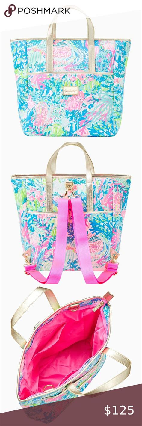 Lilly Pulitzer Backpack Tote Multi Fished My Wish Tote Backpack