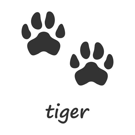 Tiger Paws Tiger Paw Print Vector Illustration 37468107 Vector Art At Vecteezy