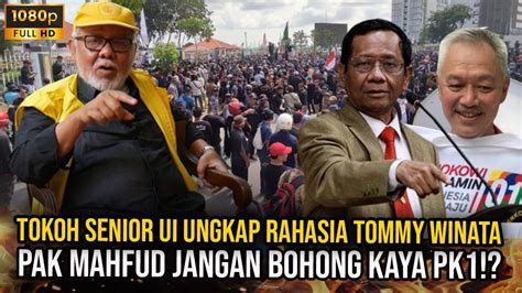 Tokoh Senior Ui Bongkar Rahasia Tommy Winata Di Rempang Pak Mahfud