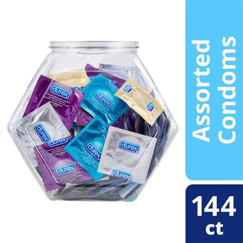 Durex Condom Fish Bowl Natural Rubber Latex Bulk Condoms 144 Count A