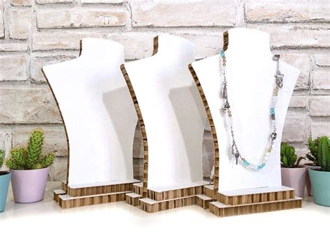 3 Cardboard Jewelry Display Ideas Modern Jewelry Bust Etsy