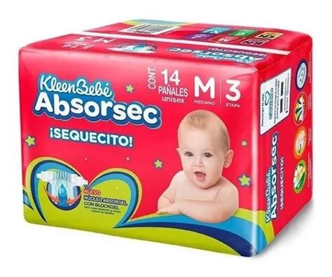 Pa Ales Kleenbebe Absorsec Unisex Mediano Piezas Etapa Env O Gratis