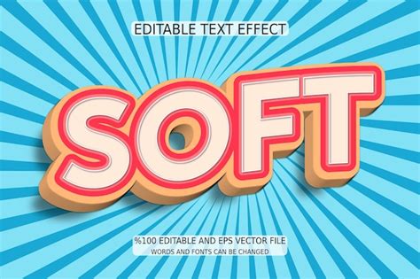 Premium Vector Editable Soft Text Effect