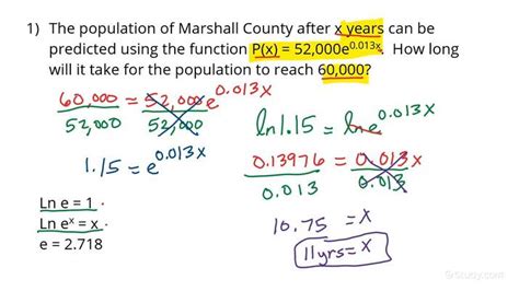 Evaluating An Exponential Function With Base E For A Real World