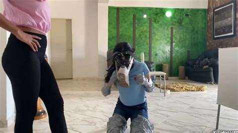 Ball Gagged Bunny Slave Used As Footrest By Mistress 35 Nude Pics