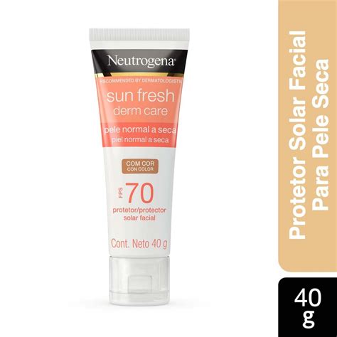 Protetor Solar Facial Cor Neutrogena Sun Fresh Derm Care FPS70