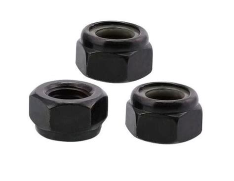 Black Steel Nylon Insert Lock Nuts Hex Nylock Nut M2 M3 M4 M5 M6 M8 M10