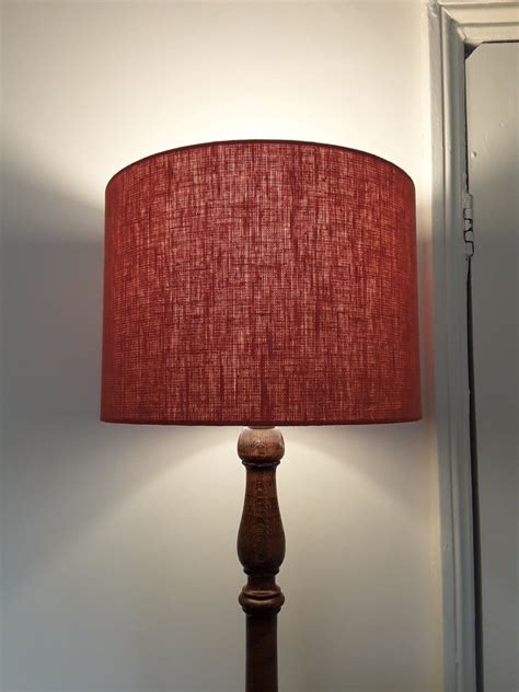 Burnt Orange Terracotta Plain Linen Lampshade Handmade Drum Etsy