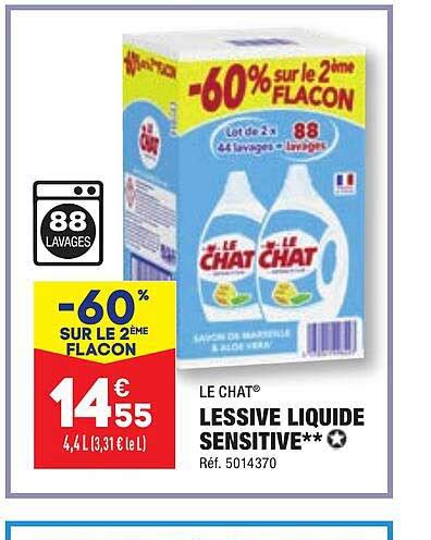 Promo Lessive Liquide Sensitive Le Chat Chez Aldi Icatalogue Fr