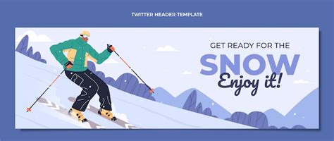 Free Vector Flat Winter Twitter Header