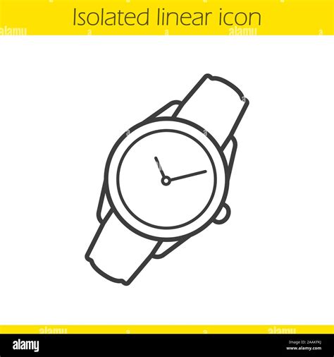 Wristwatch linear icon. Men and women accessory thin line illustration ...