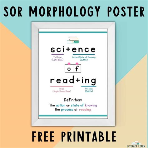 Science of Reading Morphology Poster - Free Printable! - Literacy Learn