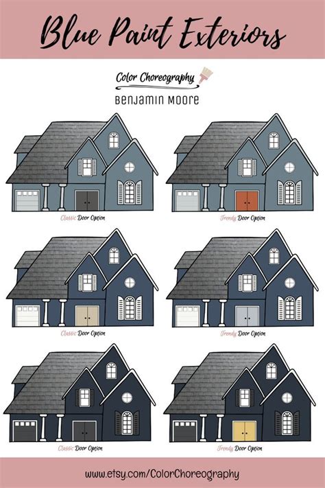 Blue Paint Exterior Color Schemes Benjamin Moore Exterior Color Palette House Paint Scheme Artofit