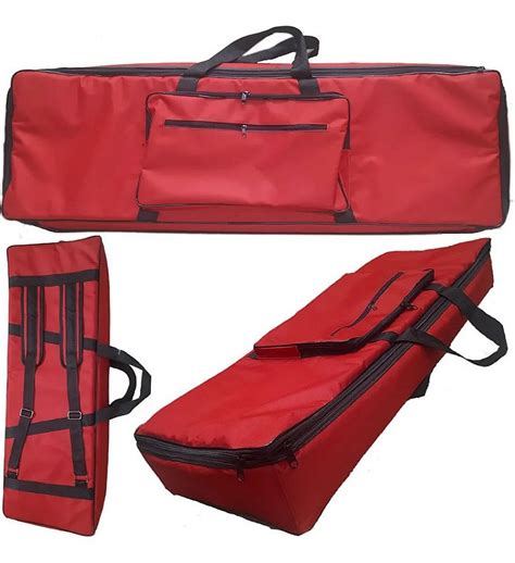 Capa Master Luxo Bag Para Piano Kurzweil Sp X Nylon Vermelha Carbon