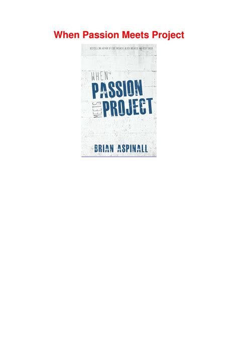 Ppt Pdf Download When Passion Meets Project Powerpoint Presentation Id 12028191