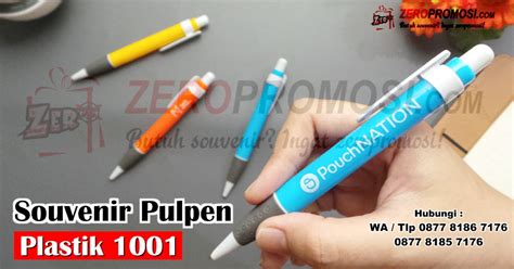 Souvenir Pulpen Plastik 1001 Custom Cetak Logo Pen Unik Murah