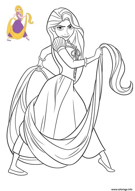 Coloriage Princesse Disney Raiponce Dessin Princesse Disney à Imprimer