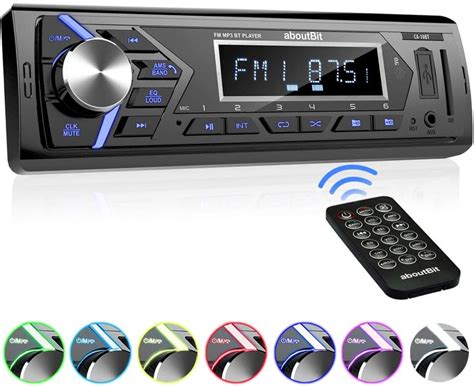 Bluetooth Car Stereo Radio Receiver Single Din Mechless Digital Media