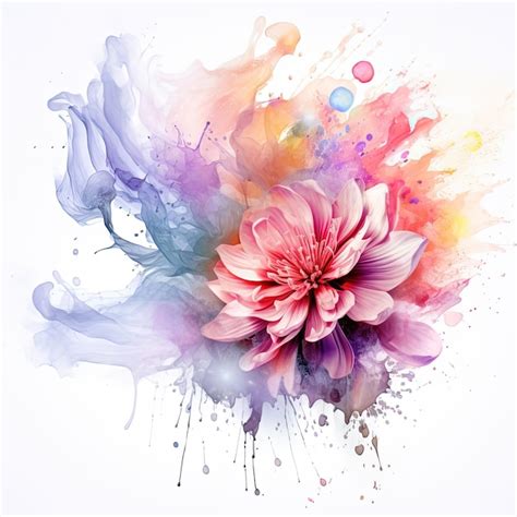 Premium AI Image | Abstract Canvas Flower