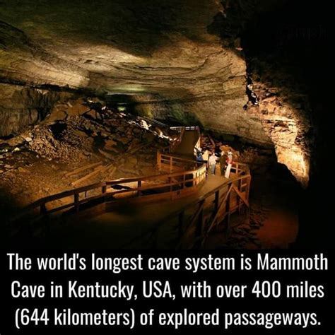 The World S Longest Cave System Is Mammoth Cave In Kentucky Usa With