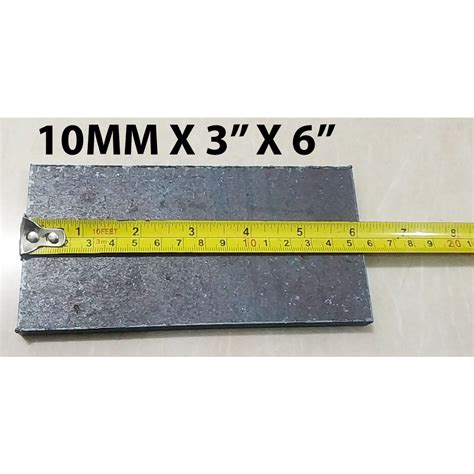 Ms Base Plate 10mm X 3 Inches X 6 Inches Mild Steel Shopee