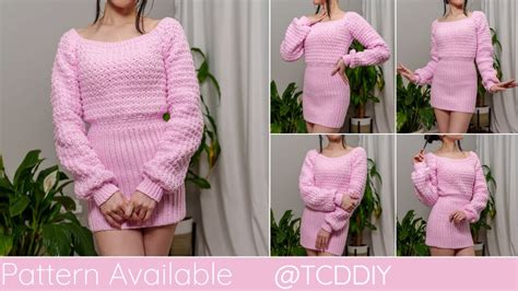 How To Crochet A Long Sleeve Dress Pattern And Tutorial Diy Youtube