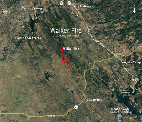 Walker Fire at 212 am PDT June 17, 2020 - Wildfire Today