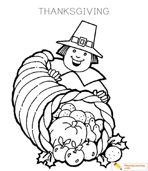 Thanksgiving Pilgrims Coloring Pages