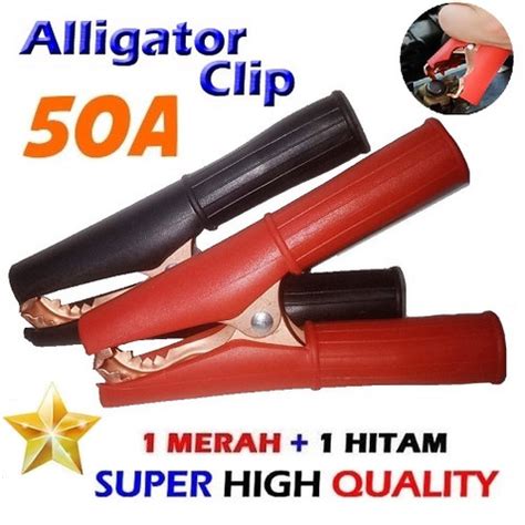 Jual Jepit Buaya Aki 50A 8cm Full Tembaga Capitan Alligator Clip