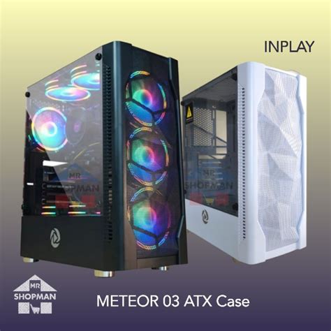 Inplay Meteor 03 Black Black Tempered Glass Atx Pc Case Inplay Meteor 03 Black Black