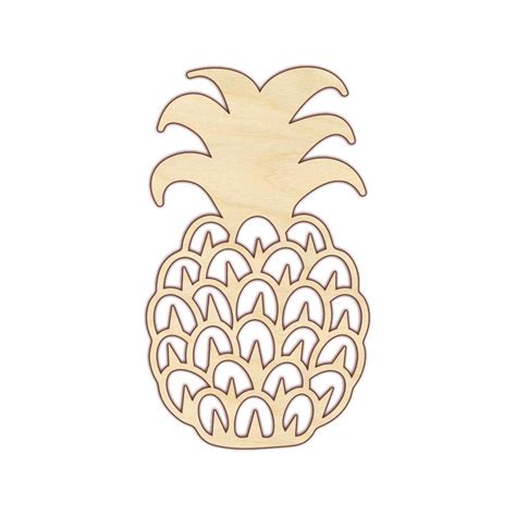 Pineapple Laser Cut Wood Shapes Unfinished Wood 170586 Etsy