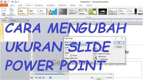 Cara Mengubah Ukuran Slide Power Point Tips Power Point Youtube Riset