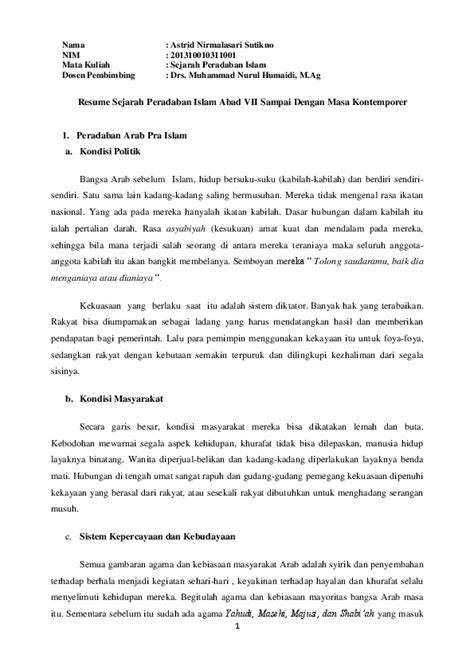 Doc Resume Sejarah Peradaban Islam