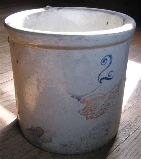 Rw Crock 2 Gal Cracked Red Wing Collectors Society Red Wing Pottery