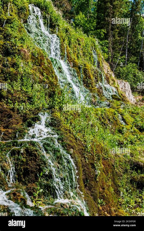 Waterfalls The Hanging Garden Liard River Hot Springs Liard River Provincial Park British