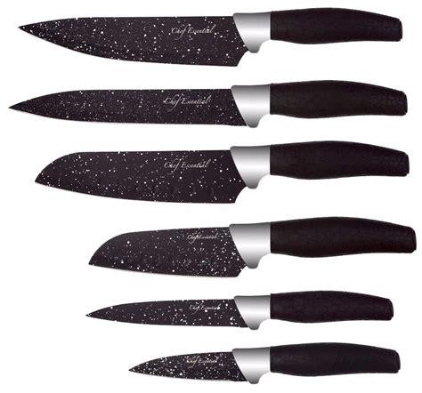 Cuchillos De Cocina Chef Essential 6 Pzas Mango Negro 1 499 00 En