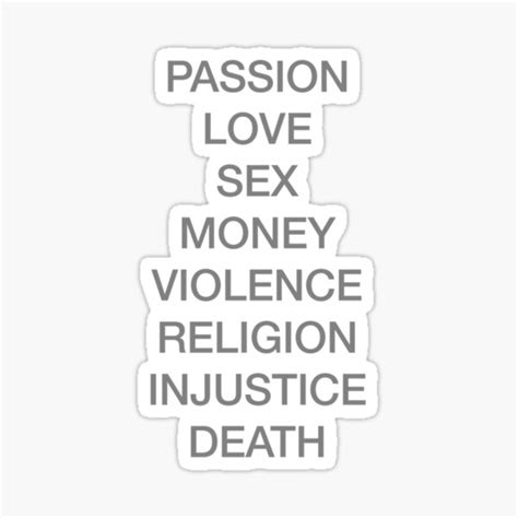 Passion Love Sex Money Sticker By Agelessmoxiie Redbubble